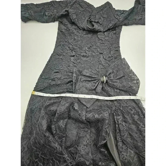 Vtg 80s/90s Fredrick's of Hollywood Junior's Size 5 Black Tulle Dress - Picture 8 of 16